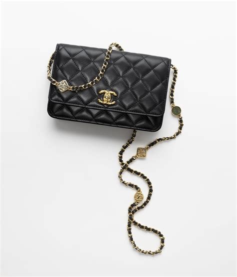 chanel metallic leather wallet on chain|chanel wallet on chain real.